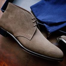New Handmade Cowhide Suede Leather Chukka Boots for men