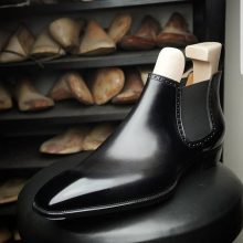New Handmade Cowhide Genuine Leather Chelsea Boots for men
