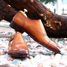 New Handmade Men's Oxford shoes in tan color, men shoes, formal shoes
