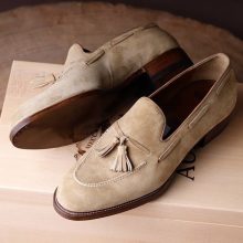New Handmade Tassel loafer with an incredible reverse suede baby calf for men
