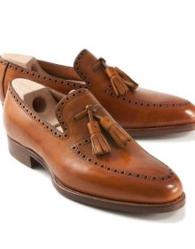 Men,S New Classic Brown Leather Shoes With Tassels Style, Luxury Shoes