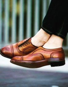New Handmade Cowhide Leather Oxford Shoes for men, Brown Shoes
